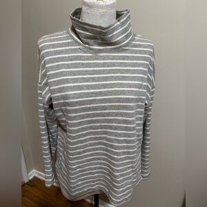 Striped Gray and White Sweater